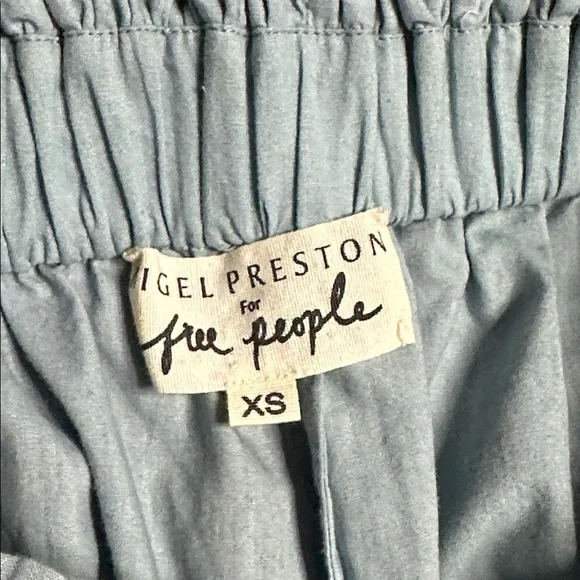 Free People × Nigel Preston Wide Flare Trousers High Rise Light Blue Size XS - Picture 9 of 15